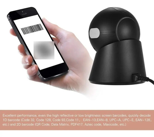 Escaner Lector Codigo De Barras Omnidireccion 1d 2d Qr Domo - Imagen 5