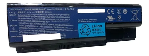 Batería Acer Original As07b41 As07b31 As07b51 5920 5230 5235 - Imagen 2