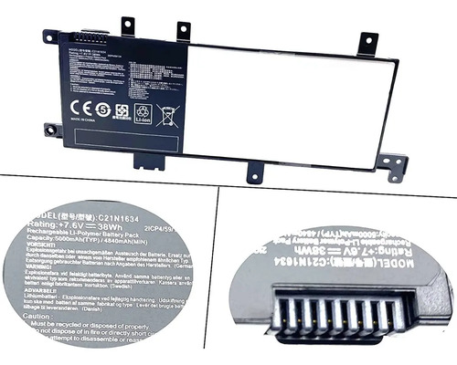 Bateria C21n1634 Asus Vivobook Xx580u A580ur V587u F542uf - Imagen 7