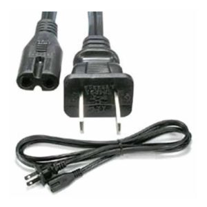 Cable Corriente Poder Para Cargador Laptop 2 Polos Dos Polos