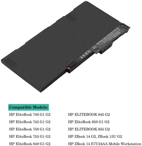 Bateria Hp Elitebook Cm03xl 840 845 850 740 745 750 G1 G2 - Imagen 3