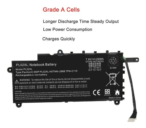 Bateria Pl02xl Hp 751681-231 751681-421 11 X360 - Imagen 3