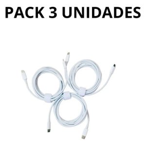 3 Pack Cable Certif Usb-c A Usb-c Carga Rapid iPhone Macbook
