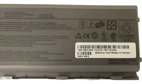 Bateria Original Dell Latitude D620 D630 D630n D631n 0tg226 - Imagen 3