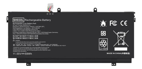 Batería Sh03xl Spectre X360 13-w003ng X360 13-w031ng X360